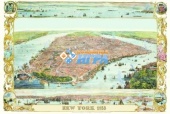 5429 Пазл "Карта Нью-Йорка 1853 год " (1000 элементов)