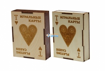 2807 Подарочная коробка для хранения игральных карт "Червовая Масть" (8х10,6х2,8 см)